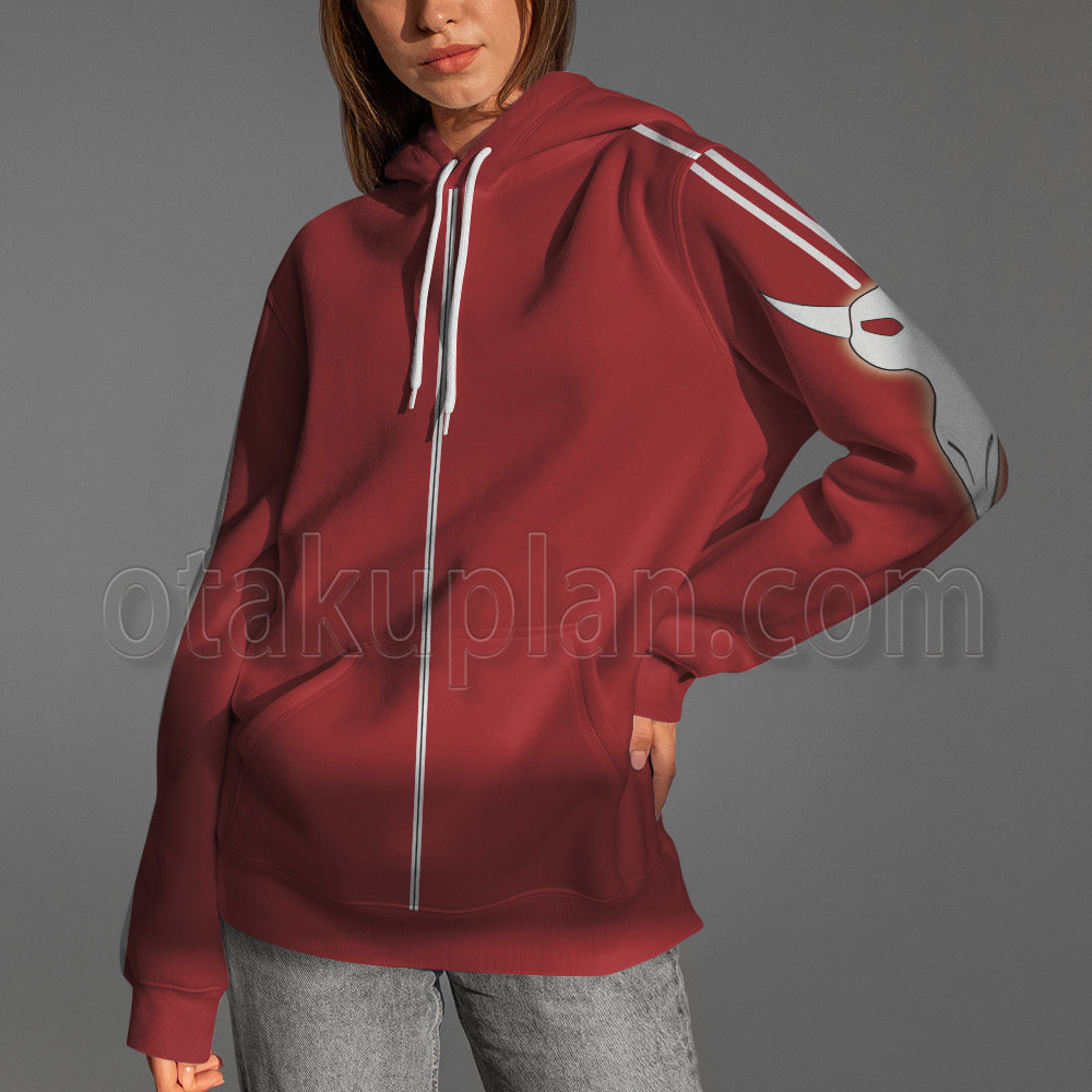 The God Of High School Baek Seung Chul Red Uniform Cosplay Hoodie