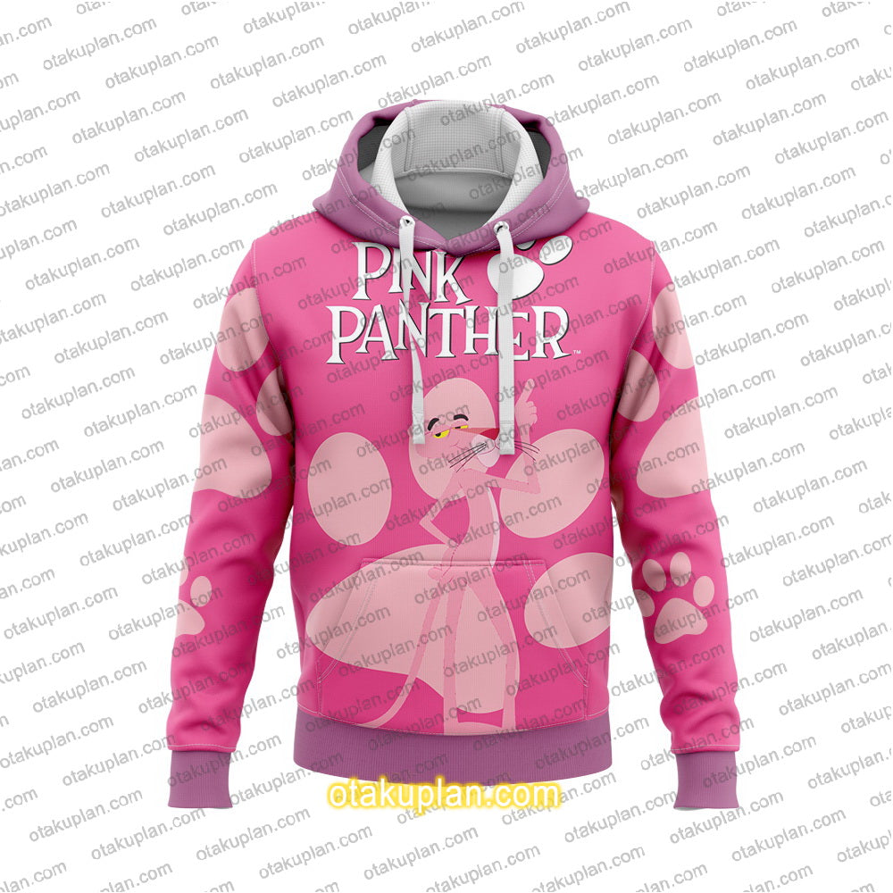 The Pink Panther Footprint Pattern Hoodie