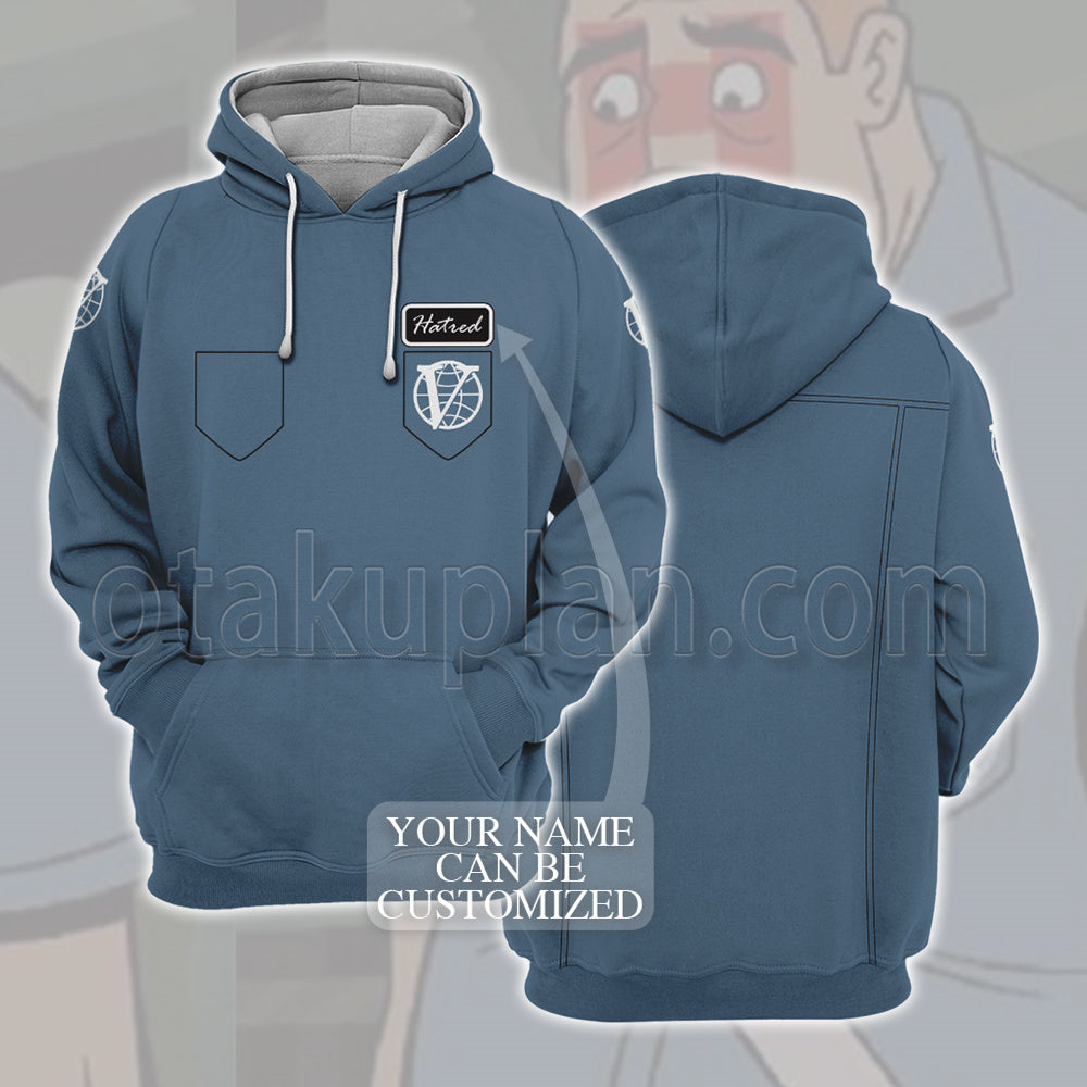 The Venture Bros Blue Custom Name Cosplay Hoodie