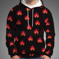 Thenyou Run Nessis Fire Pixel Shirt Cosplay Hoodie