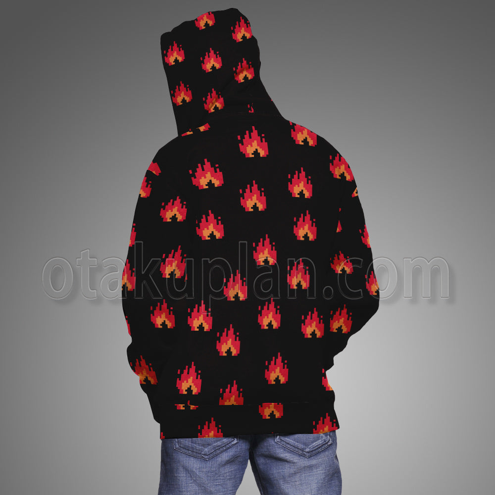 Thenyou Run Nessis Fire Pixel Shirt Cosplay Hoodie