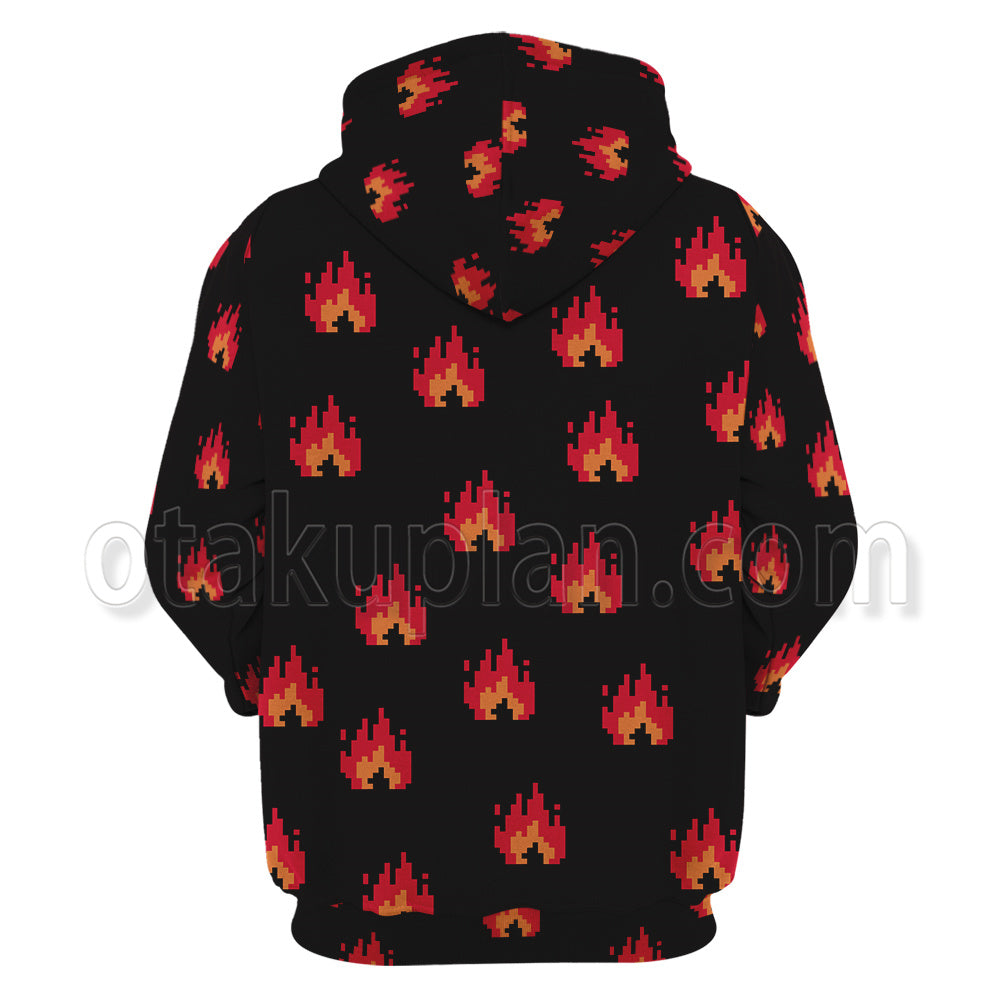 Thenyou Run Nessis Fire Pixel Shirt Cosplay Hoodie