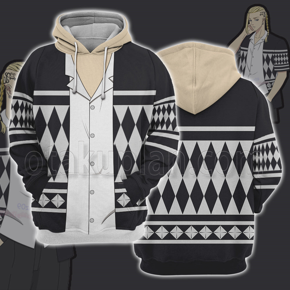 Tokyo Revengers Tenjiku Hen Ryuuguuji Ken Black Square Cosplay Hoodie