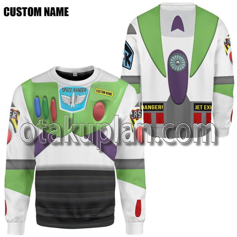 Toy Story Buzz Lightyear Space Ranger Cosplay Custom Name T-Shirt / Hoodie Pants