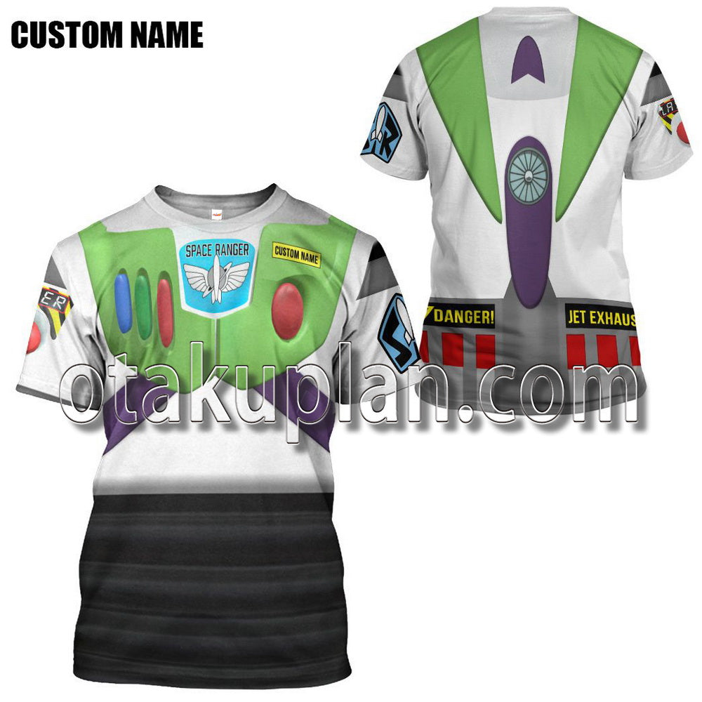 Toy Story Buzz Lightyear Space Ranger Cosplay Custom Name T-Shirt / Hoodie Pants
