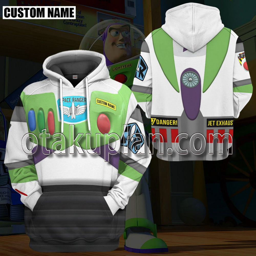Toy Story Buzz Lightyear Space Ranger Cosplay Custom Name T-Shirt / Hoodie Pants
