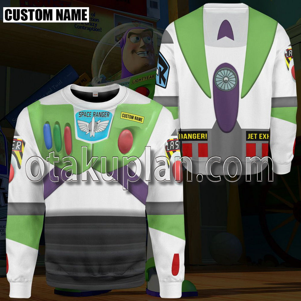 Toy Story Buzz Lightyear Space Ranger Cosplay Custom Name T-Shirt / Hoodie Pants