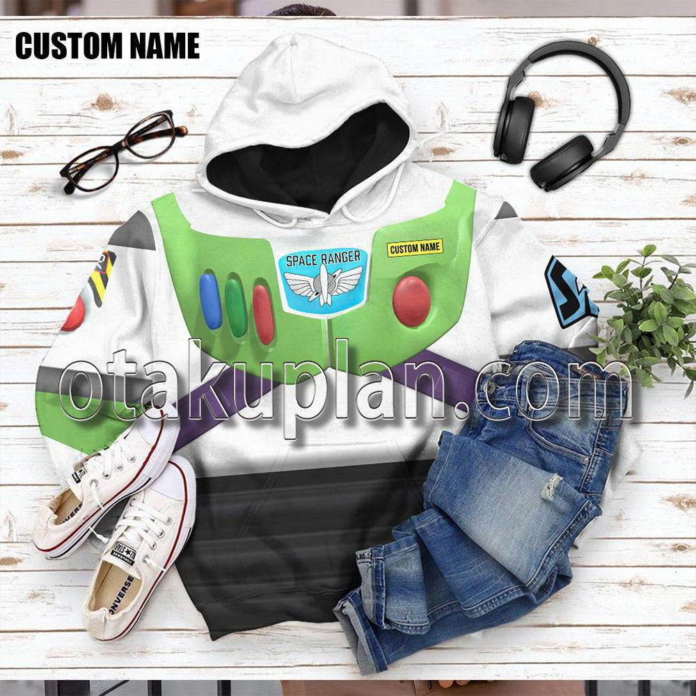 Toy Story Buzz Lightyear Space Ranger Cosplay Custom Name T-Shirt / Hoodie Pants