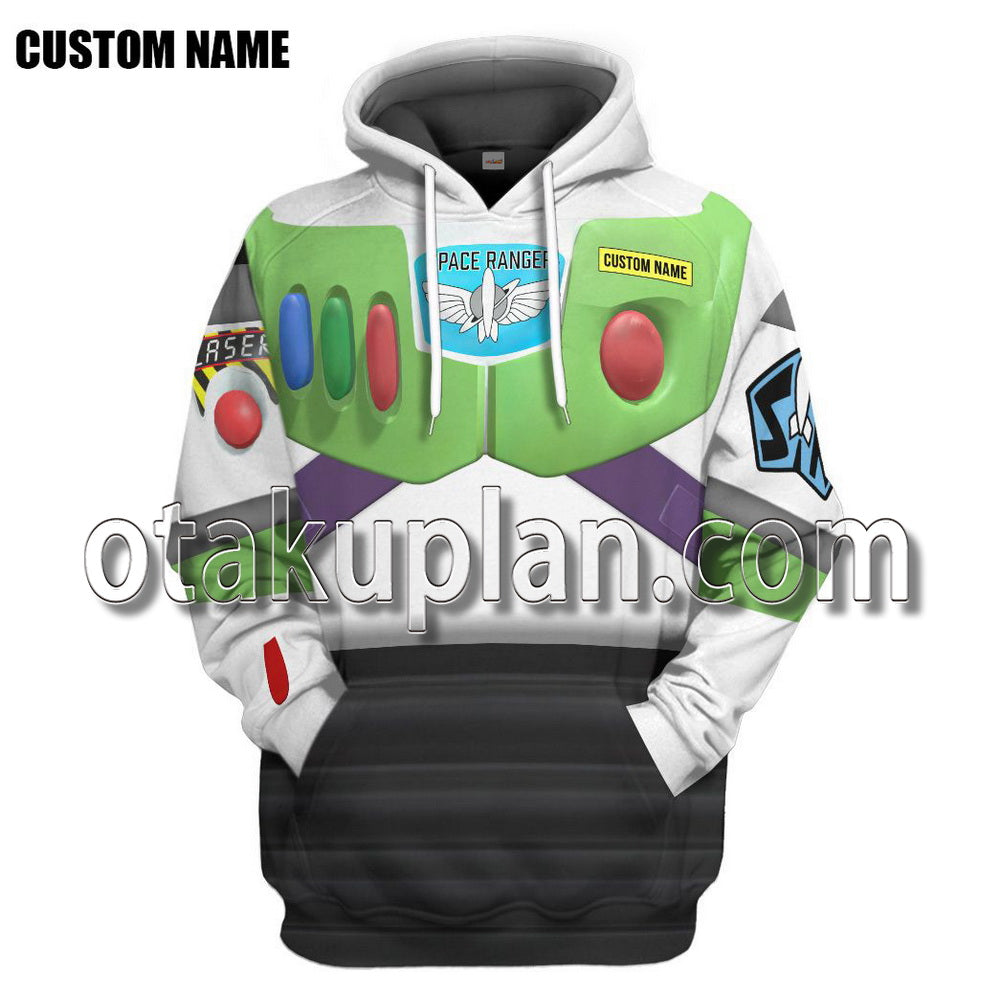 Toy Story Buzz Lightyear Space Ranger Cosplay Custom Name T-Shirt / Hoodie Pants