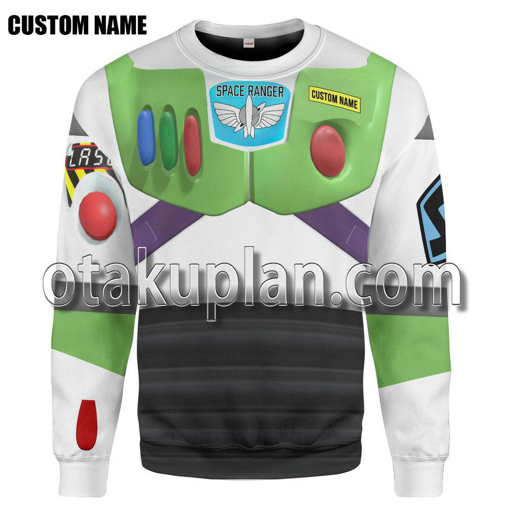 Toy Story Buzz Lightyear Space Ranger Cosplay Custom Name T-Shirt / Hoodie Pants