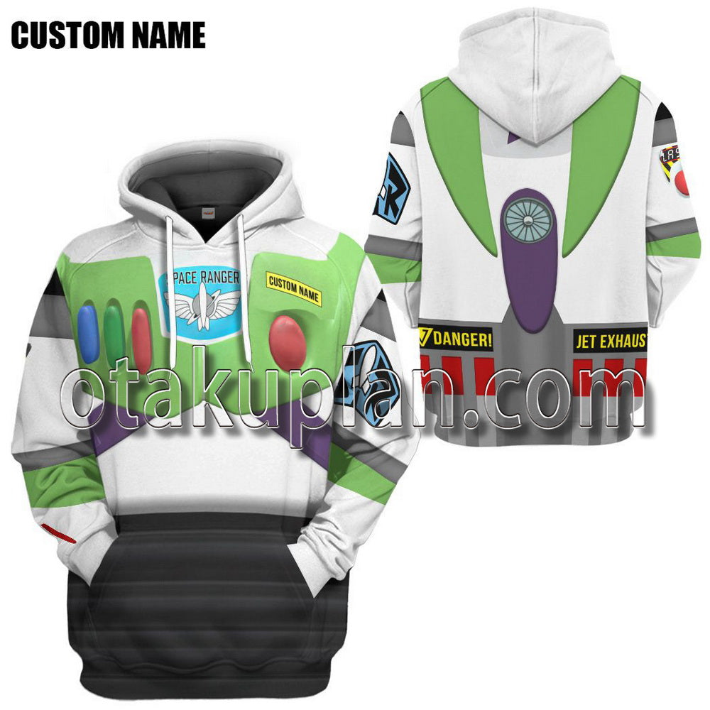 Toy Story Buzz Lightyear Space Ranger Cosplay Custom Name T-Shirt / Hoodie Pants