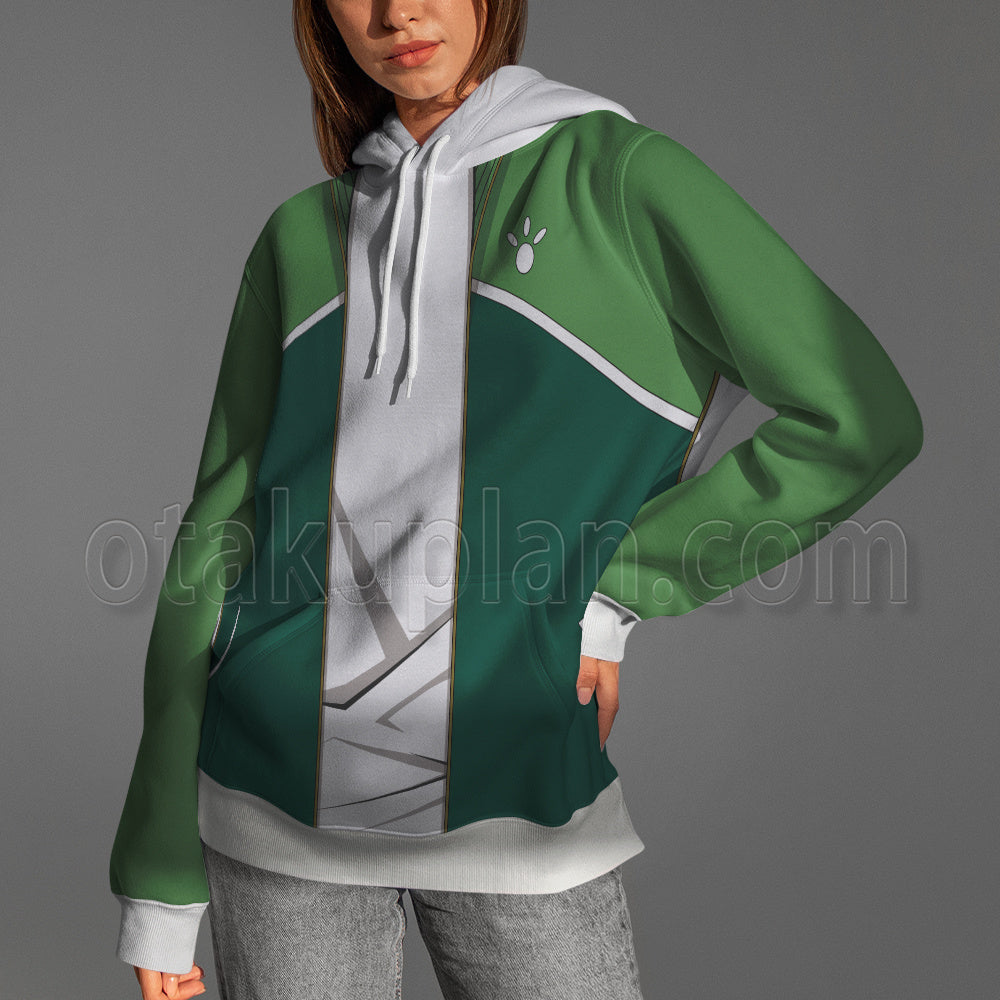 Zom 100 Bucket List Of The Dead Tendou Akira Green Coat Cosplay Hoodie