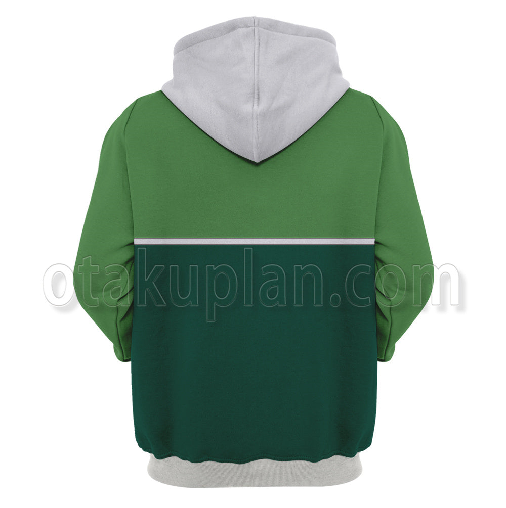 Zom 100 Bucket List Of The Dead Tendou Akira Green Coat Cosplay Hoodie